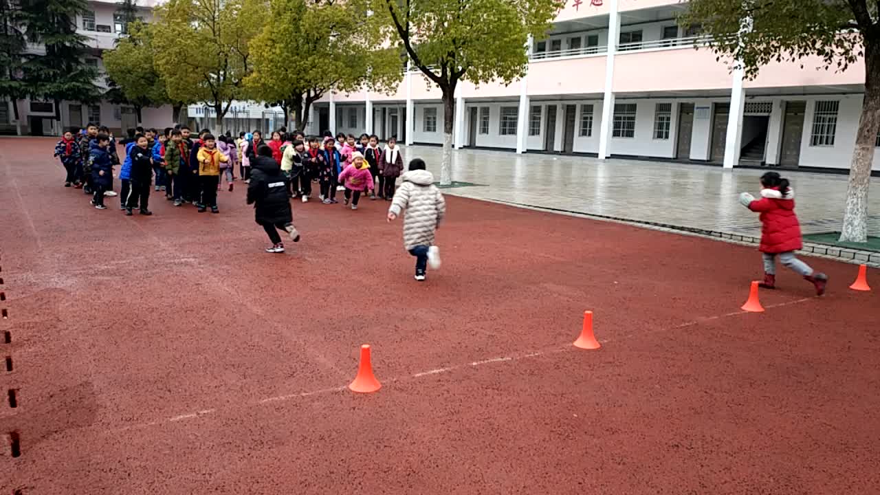 人教版四年级上册《绕障碍物跑》微课_4体杨海霞