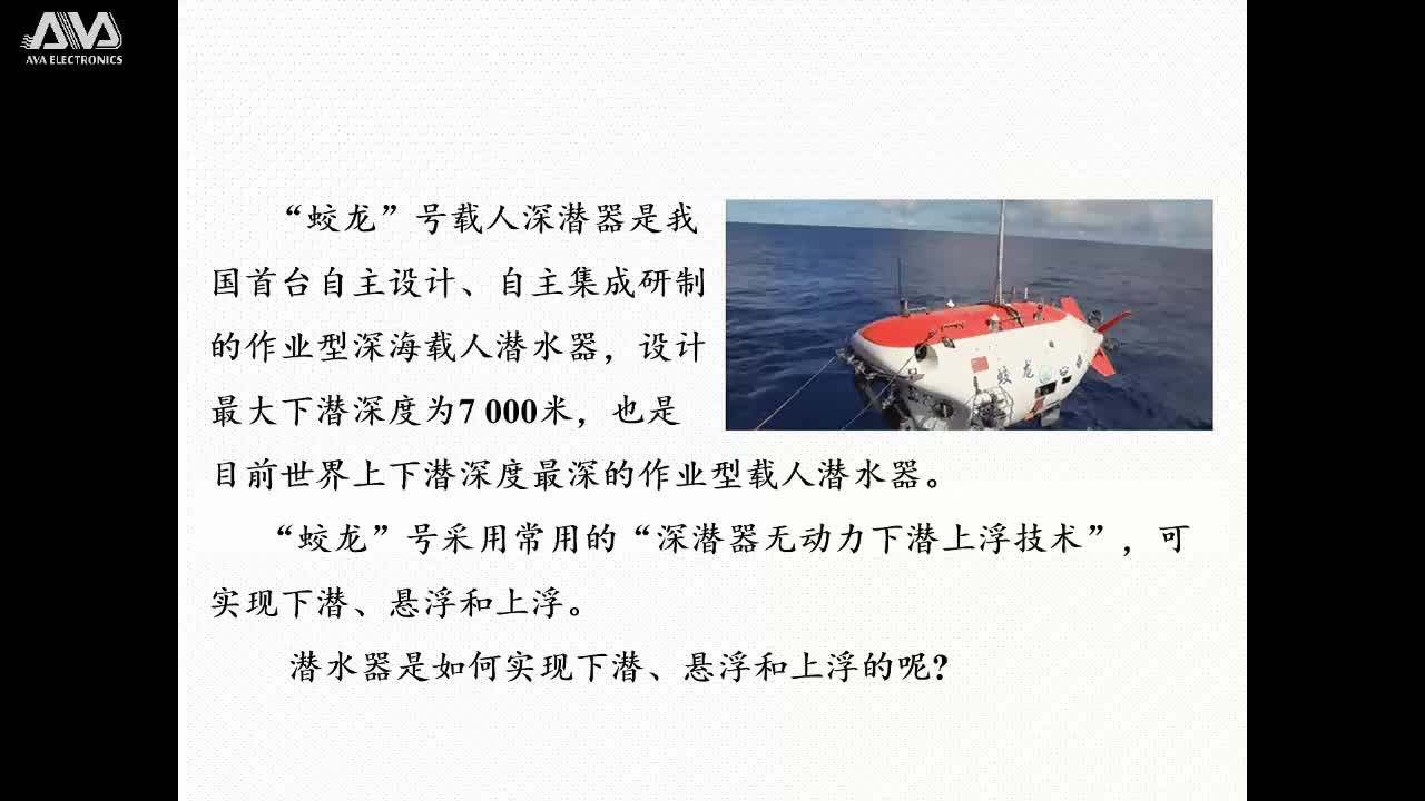 《 物体的浮沉条件及应用》主讲人：邬逢阳