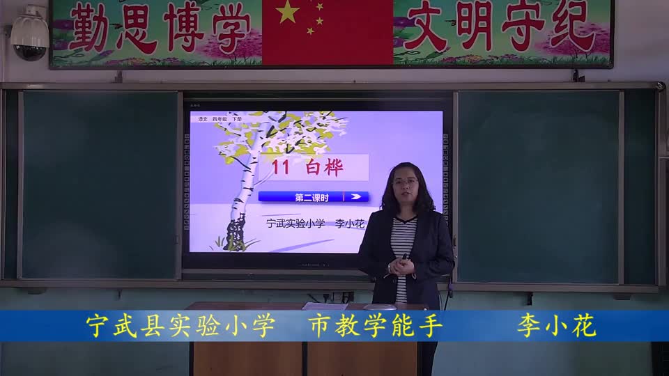 四年级语文《白桦》第二课时 视频