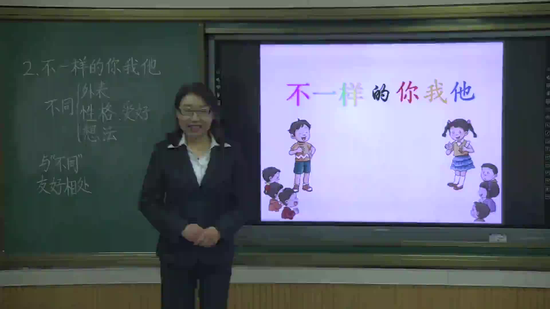《不一样的你我他》 第二课时    主讲：李桂兰